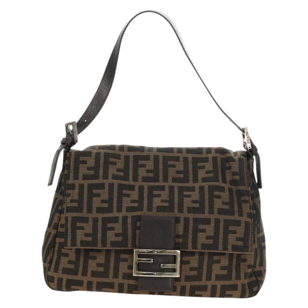 Fendi Zucca Mamma Baguette Shoulder Bag Brown